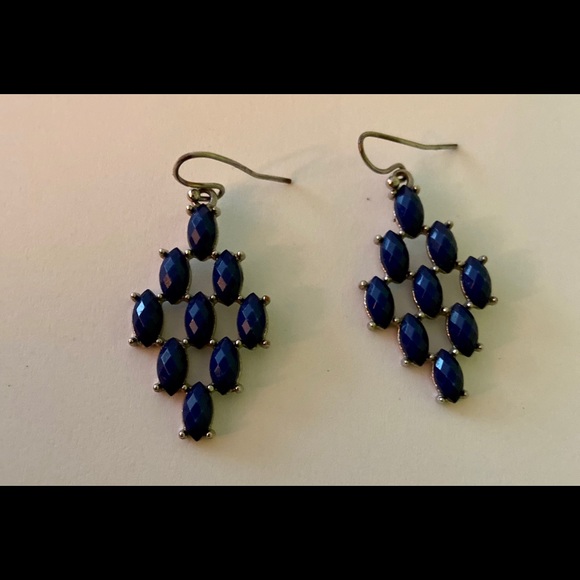 Earrings-Blue lapis earrings - 1.5” - Picture 2 of 5